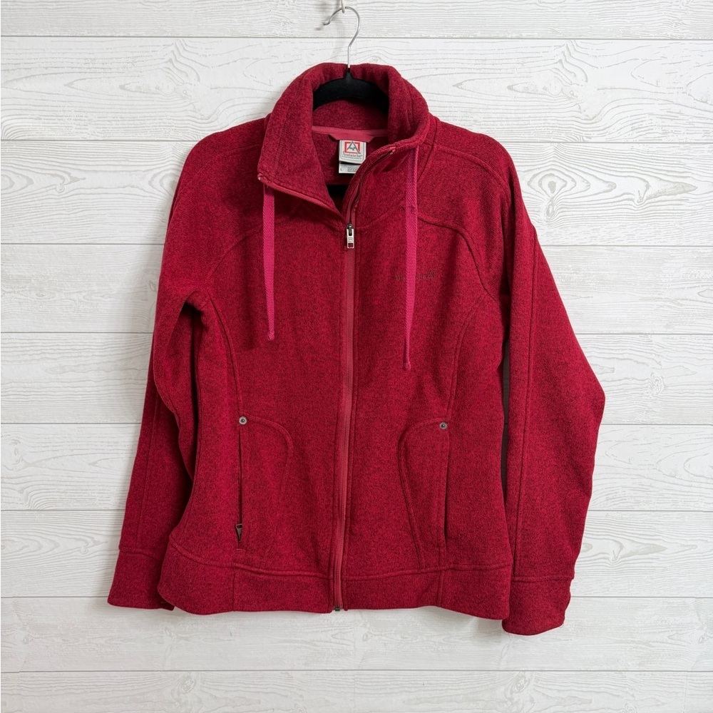 Avalanche women’s Red Raspberry Zip Up Fleece Jacket. Size L